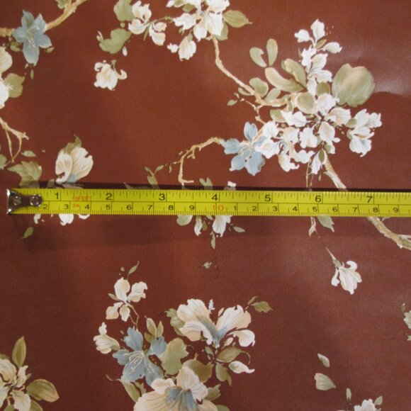 Vintage 1980s Brown Floral Wallpaper - Picture 11 of 11